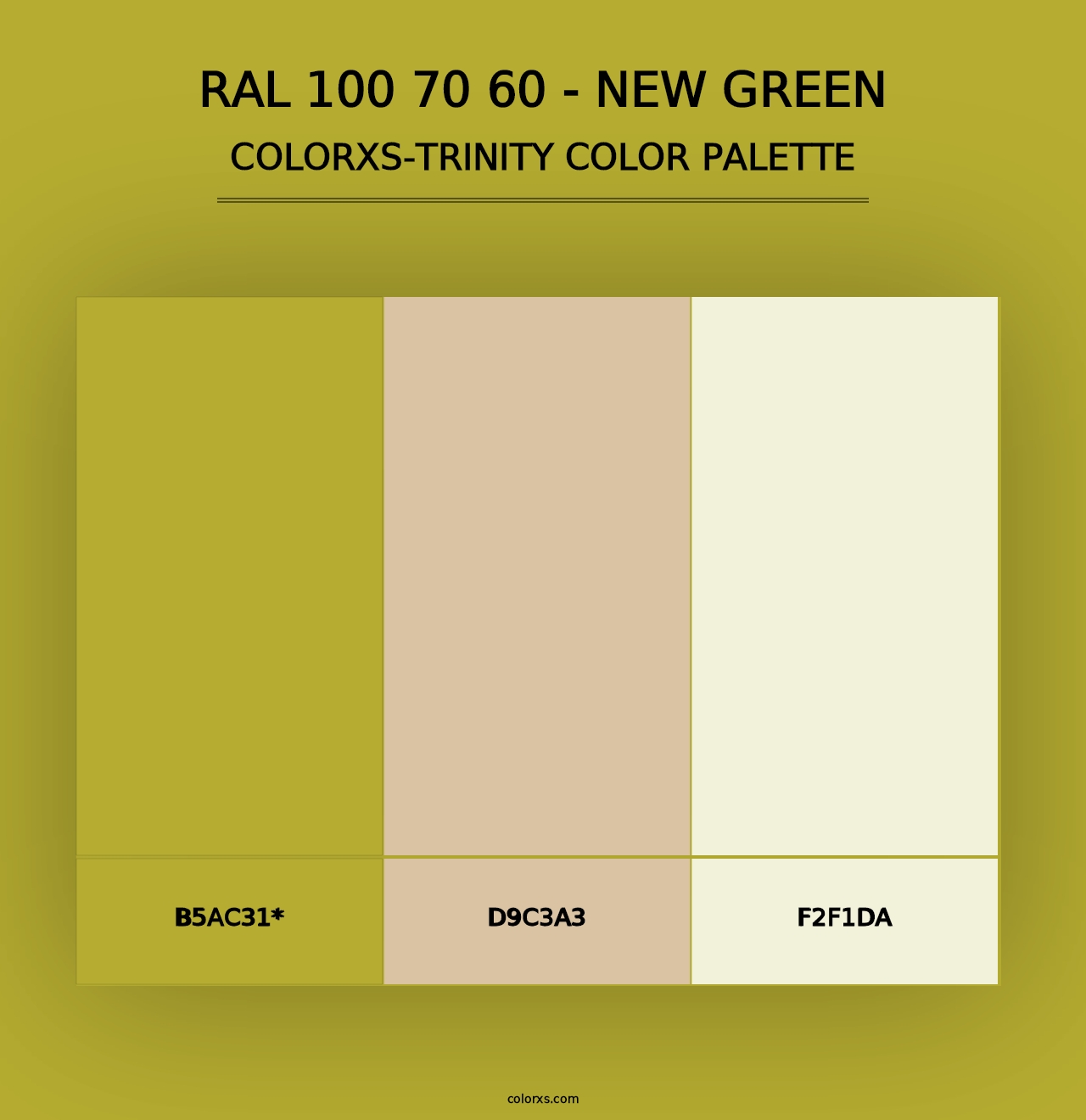 RAL 100 70 60 - New Green - Colorxs Trinity Palette