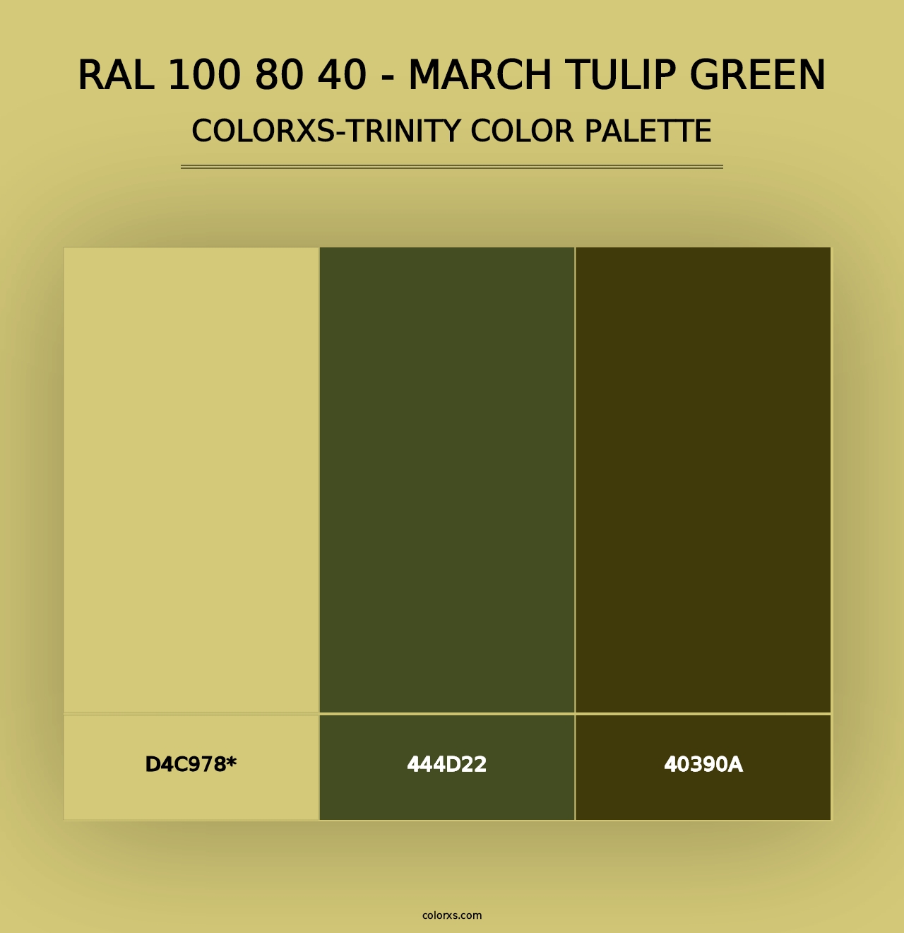 RAL 100 80 40 - March Tulip Green - Colorxs Trinity Palette