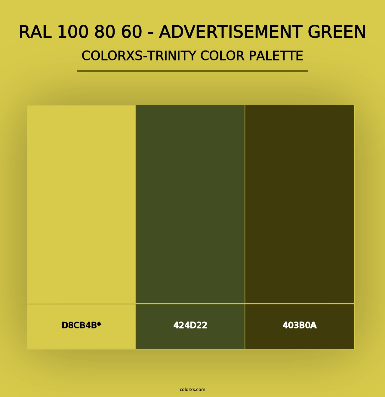 RAL 100 80 60 - Advertisement Green - Colorxs Trinity Palette