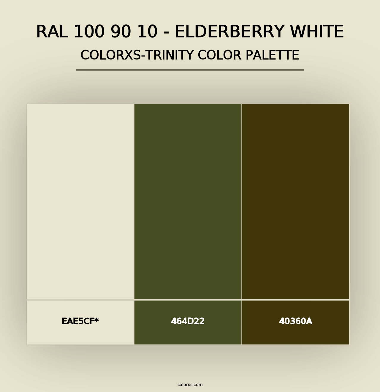 RAL 100 90 10 - Elderberry White - Colorxs Trinity Palette