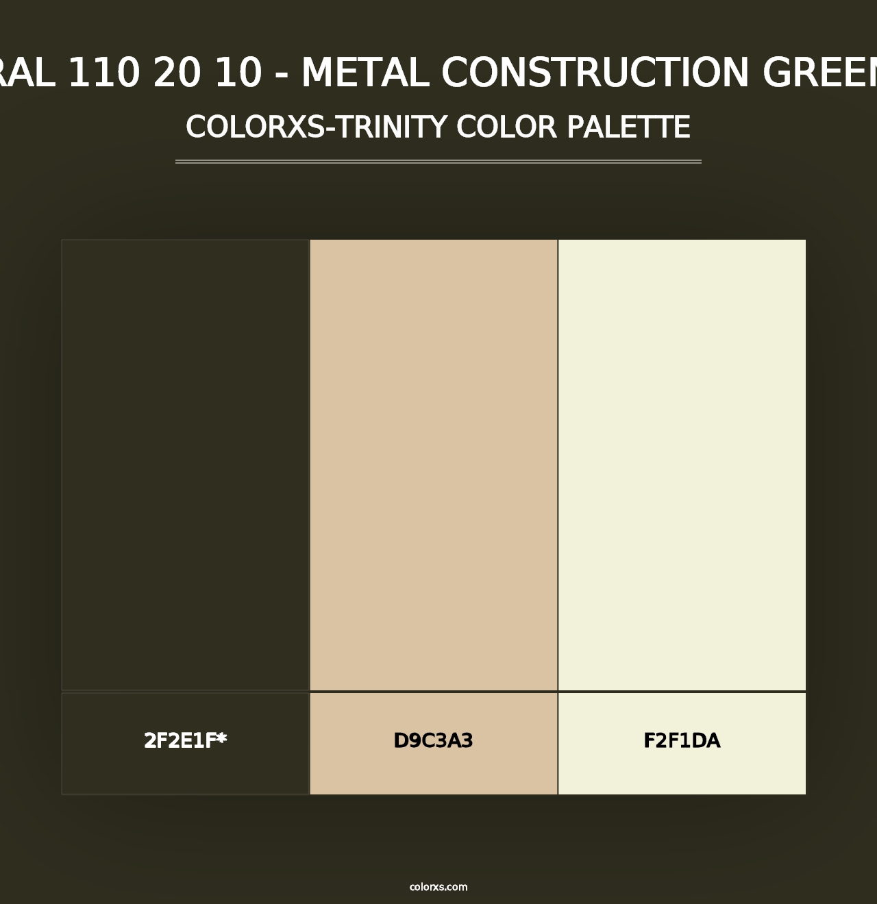 RAL 110 20 10 - Metal Construction Green - Colorxs Trinity Palette