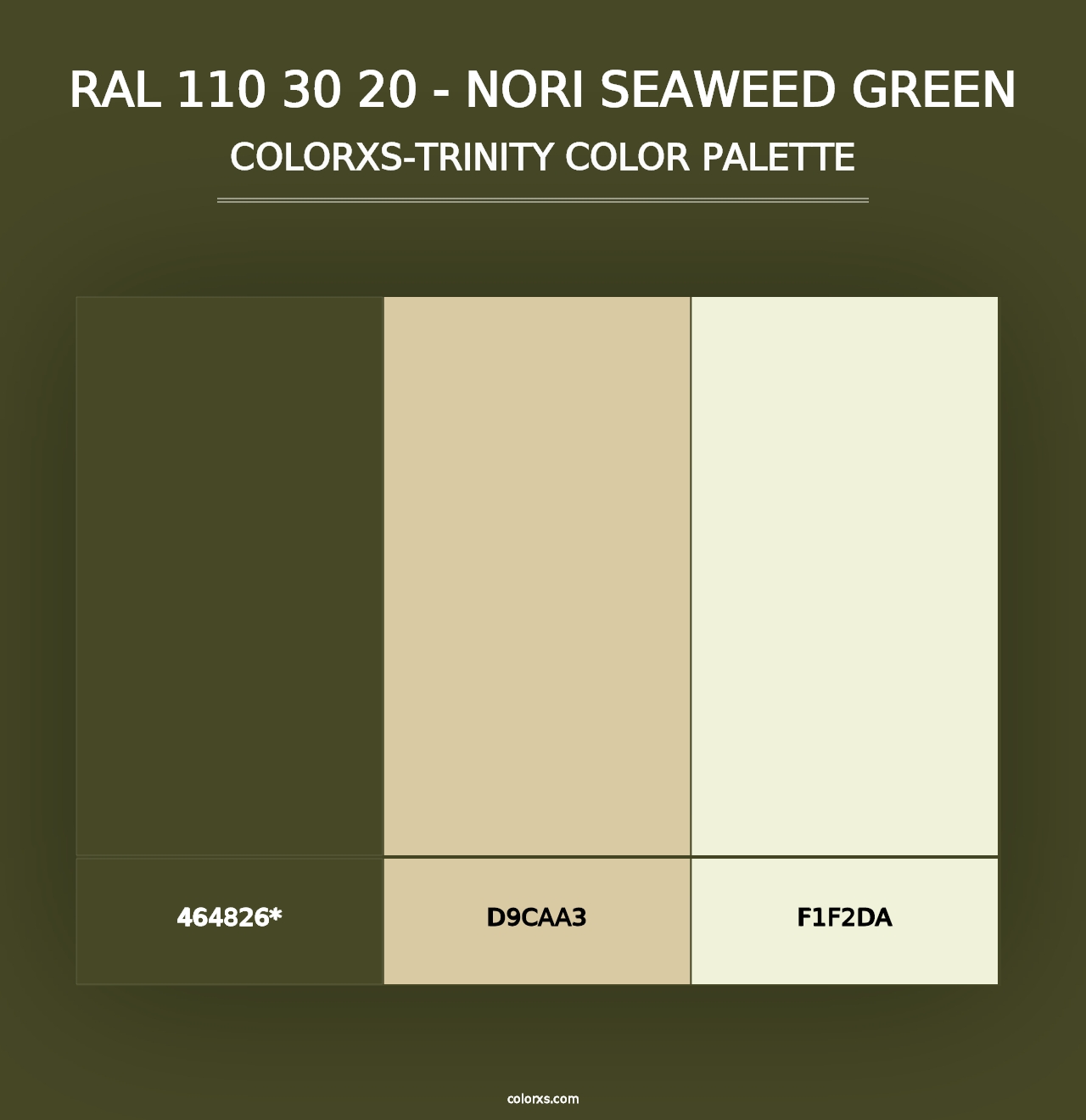 RAL 110 30 20 - Nori Seaweed Green - Colorxs Trinity Palette