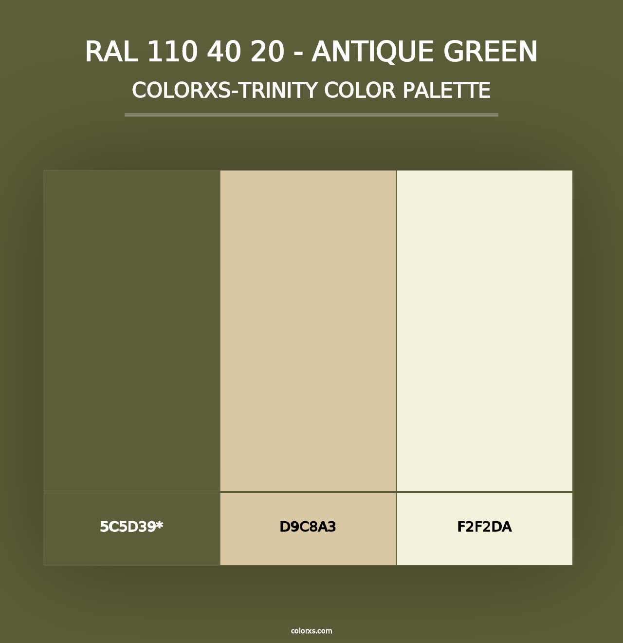 RAL 110 40 20 - Antique Green - Colorxs Trinity Palette