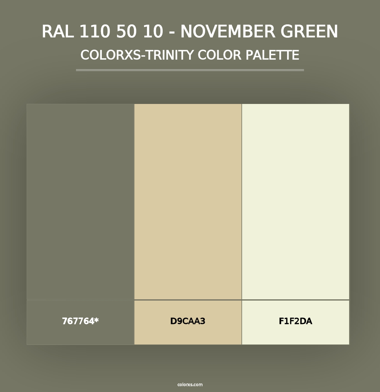 RAL 110 50 10 - November Green - Colorxs Trinity Palette