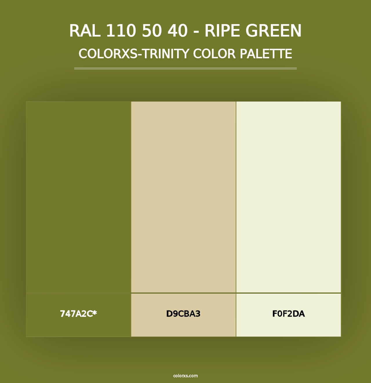 RAL 110 50 40 - Ripe Green - Colorxs Trinity Palette