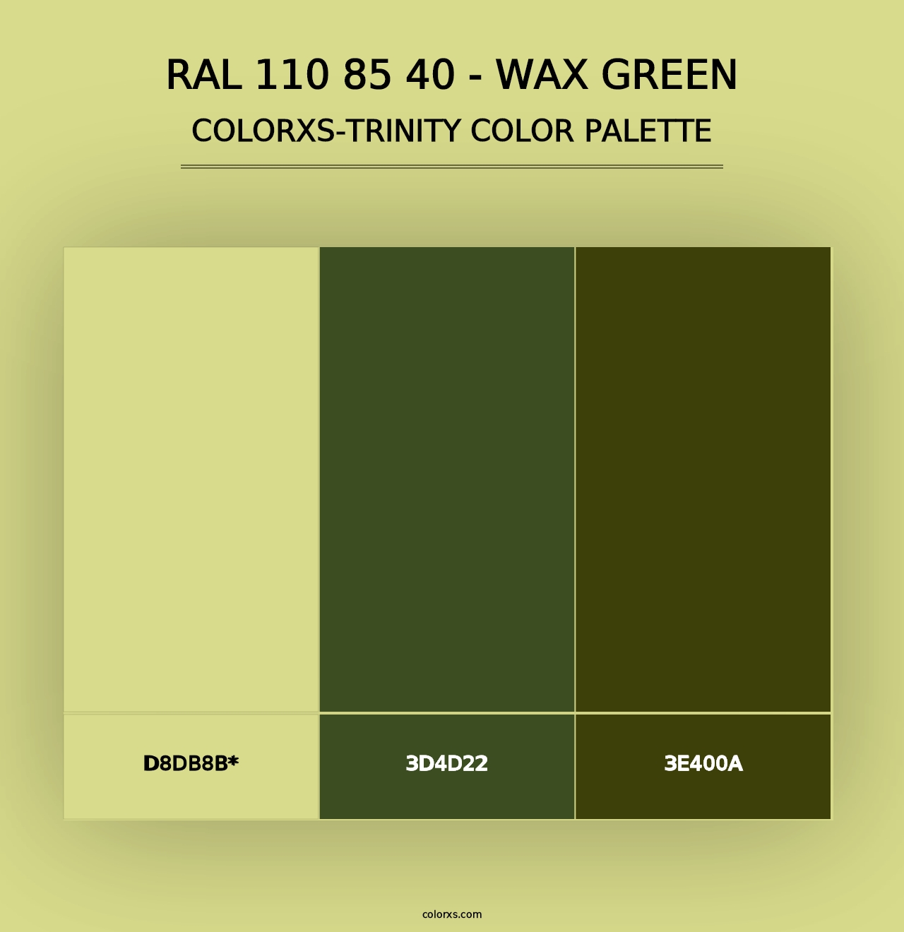 RAL 110 85 40 - Wax Green - Colorxs Trinity Palette