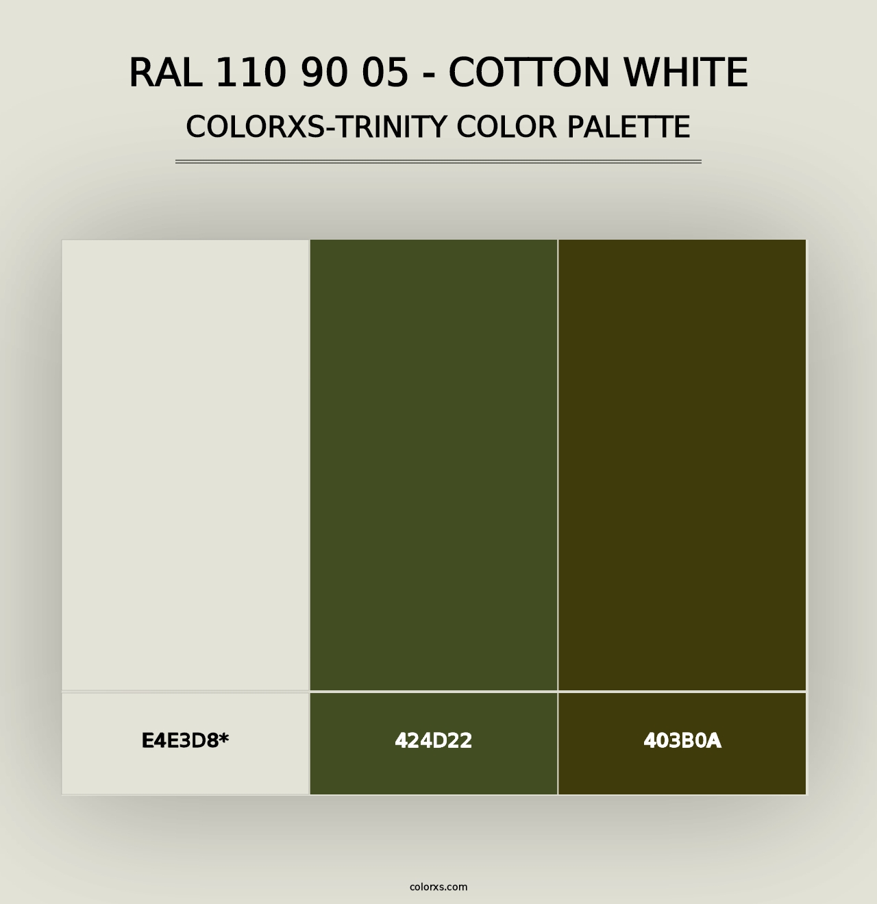 RAL 110 90 05 - Cotton White - Colorxs Trinity Palette