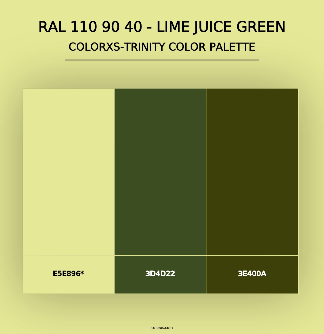 RAL 110 90 40 - Lime Juice Green - Colorxs Trinity Palette