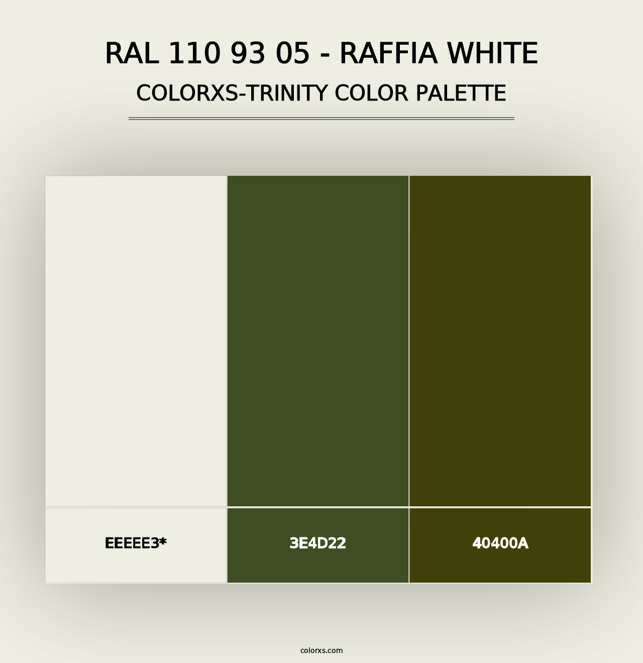 RAL 110 93 05 - Raffia White - Colorxs Trinity Palette