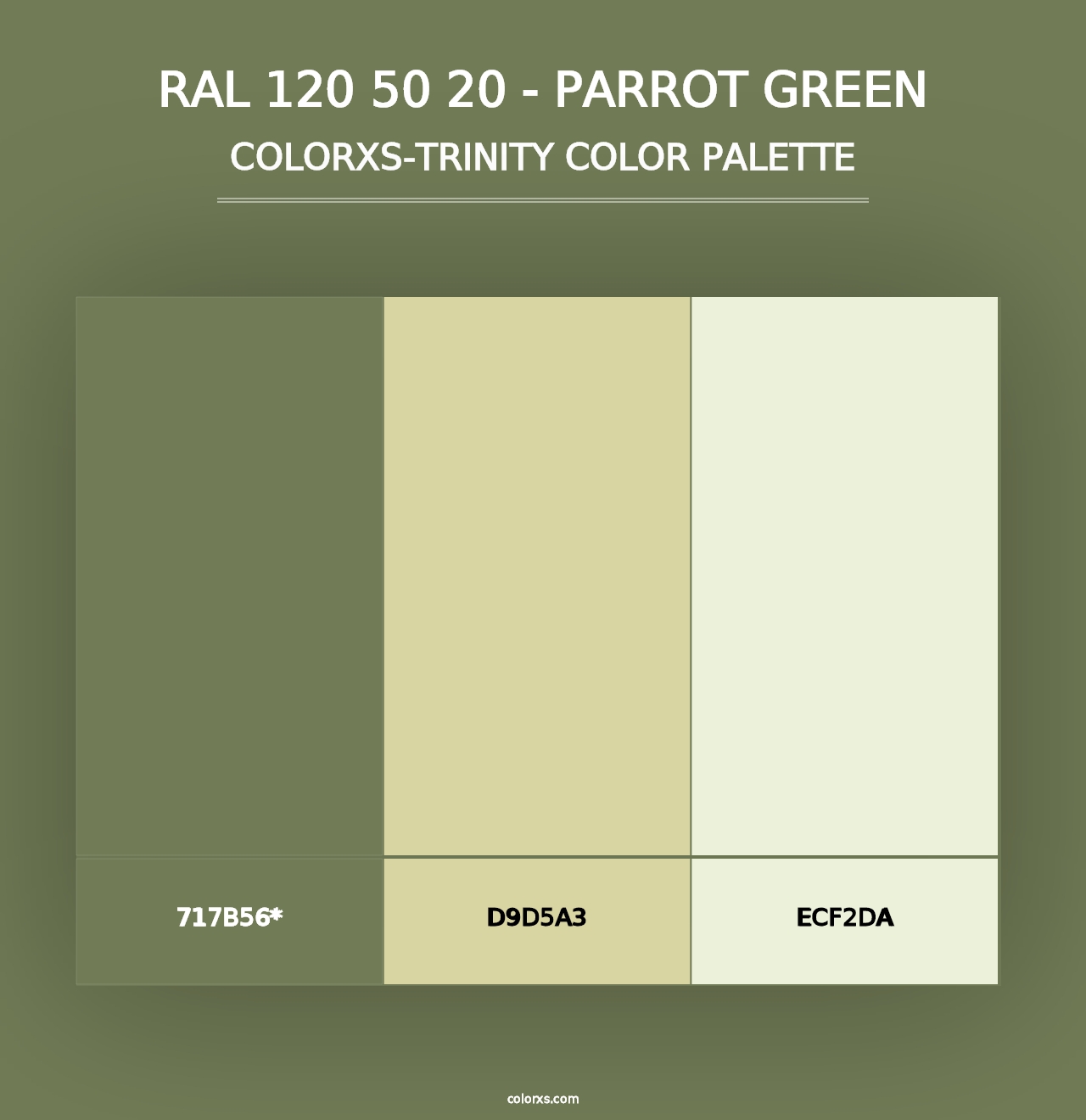 RAL 120 50 20 - Parrot Green - Colorxs Trinity Palette