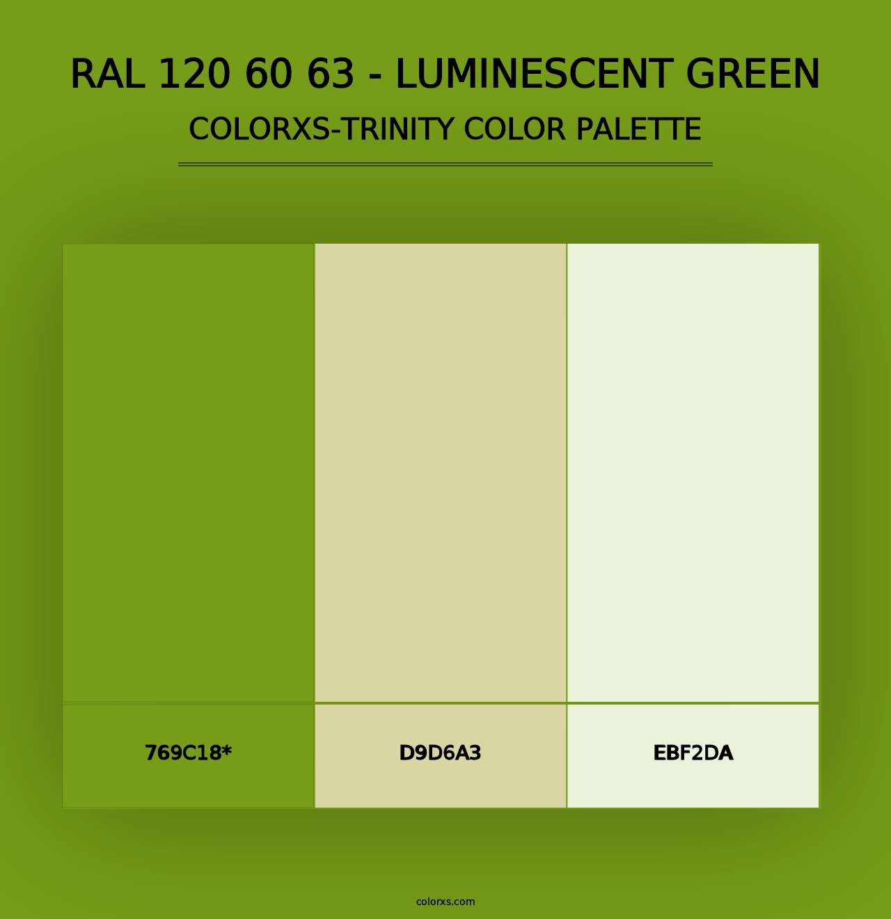 RAL 120 60 63 - Luminescent Green - Colorxs Trinity Palette