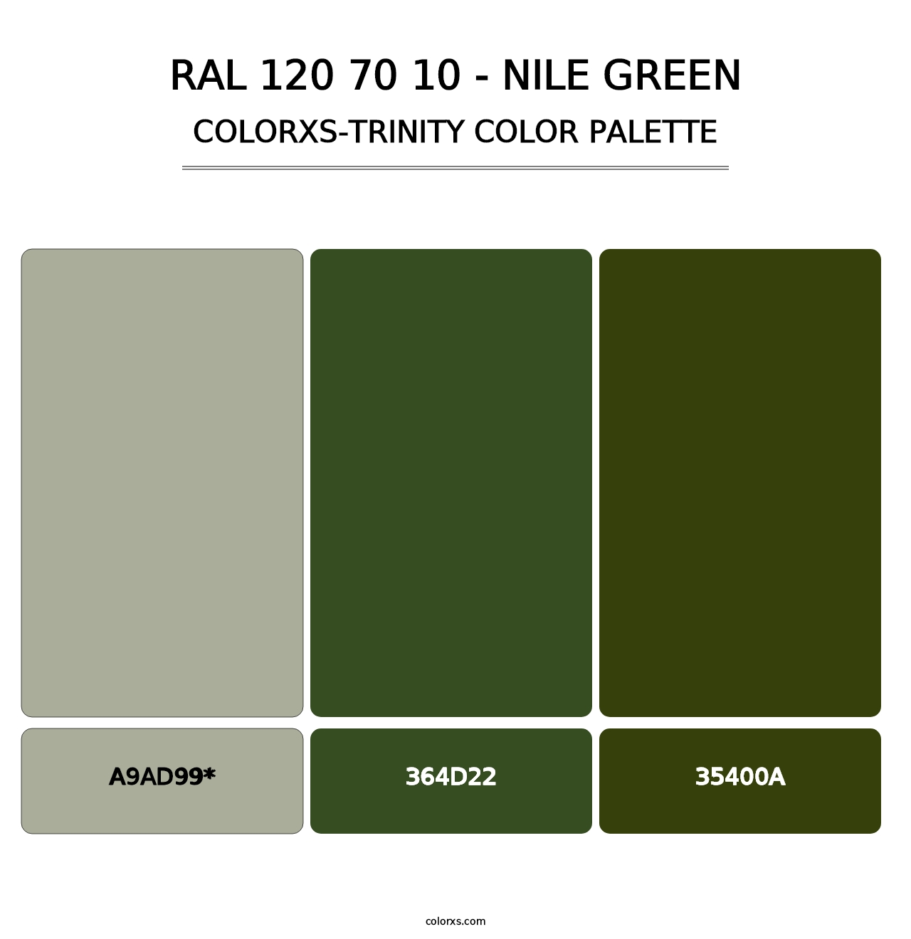 RAL 120 70 10 - Nile Green - Colorxs Trinity Palette