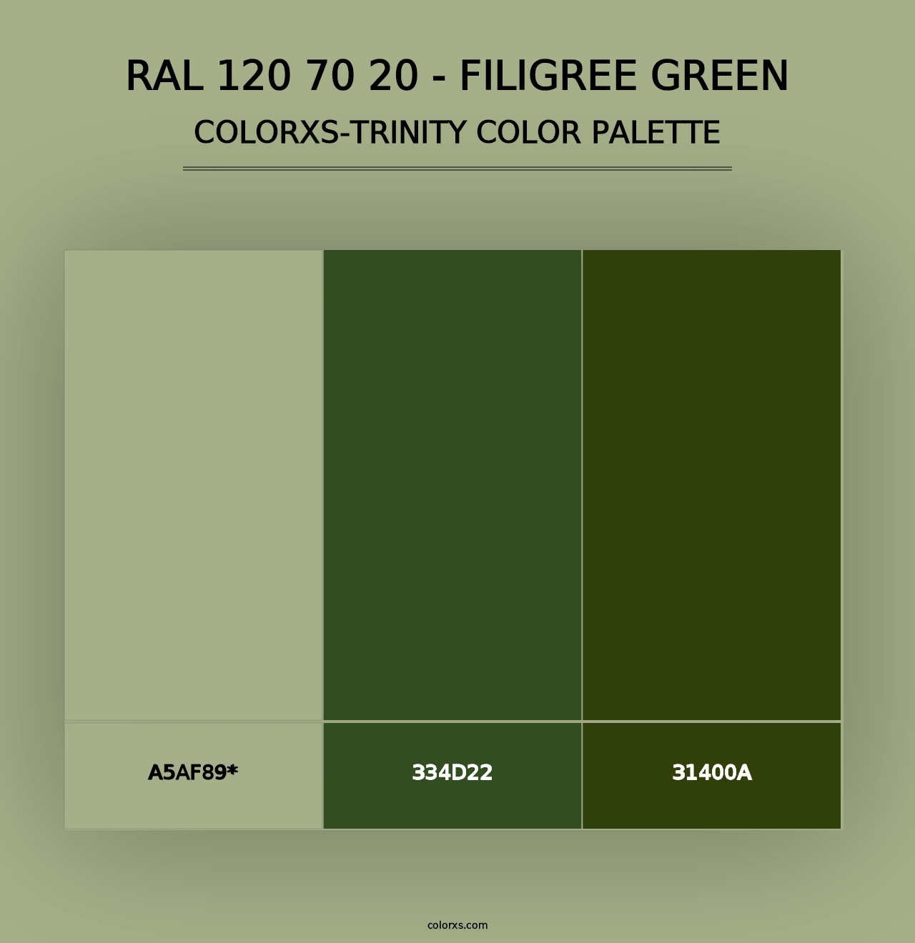 RAL 120 70 20 - Filigree Green - Colorxs Trinity Palette