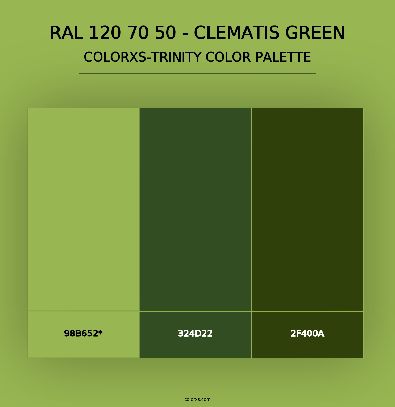 RAL 120 70 50 - Clematis Green - Colorxs Trinity Palette