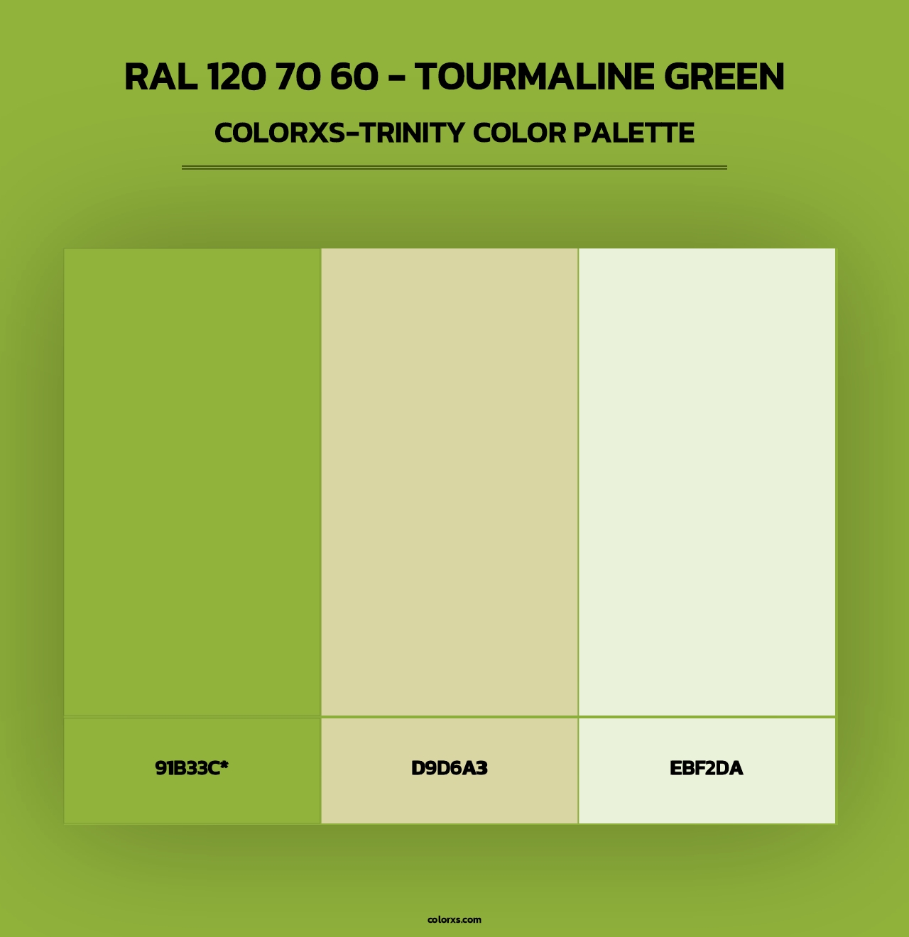 RAL 120 70 60 - Tourmaline Green - Colorxs Trinity Palette