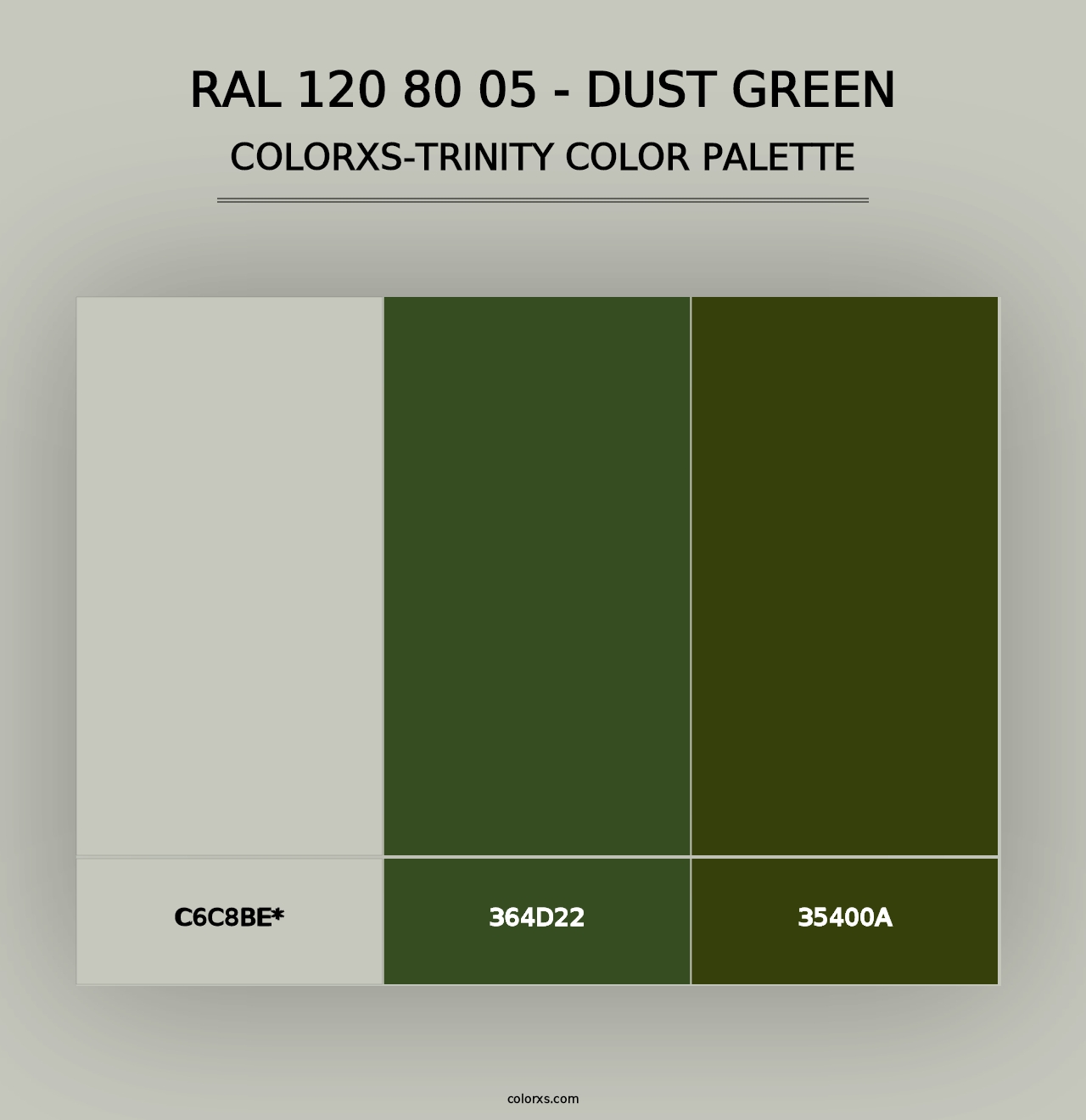 RAL 120 80 05 - Dust Green - Colorxs Trinity Palette