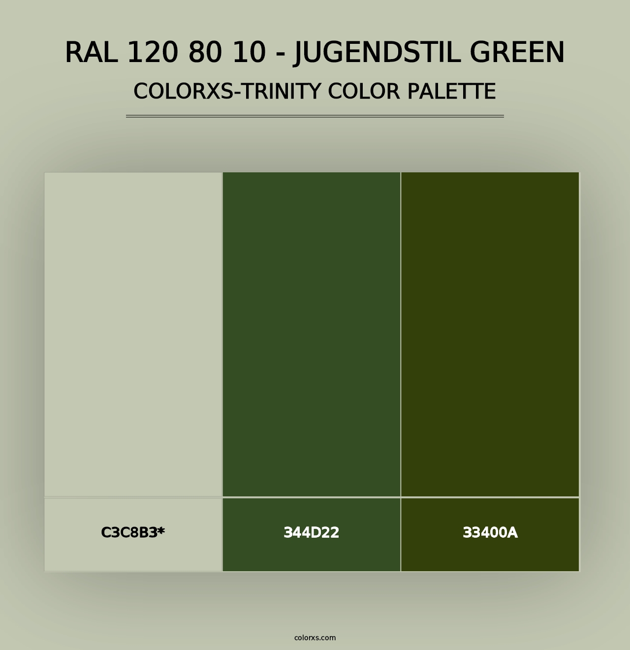 RAL 120 80 10 - Jugendstil Green - Colorxs Trinity Palette