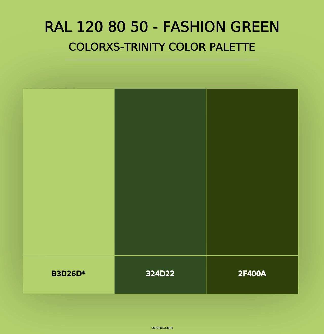 RAL 120 80 50 - Fashion Green - Colorxs Trinity Palette