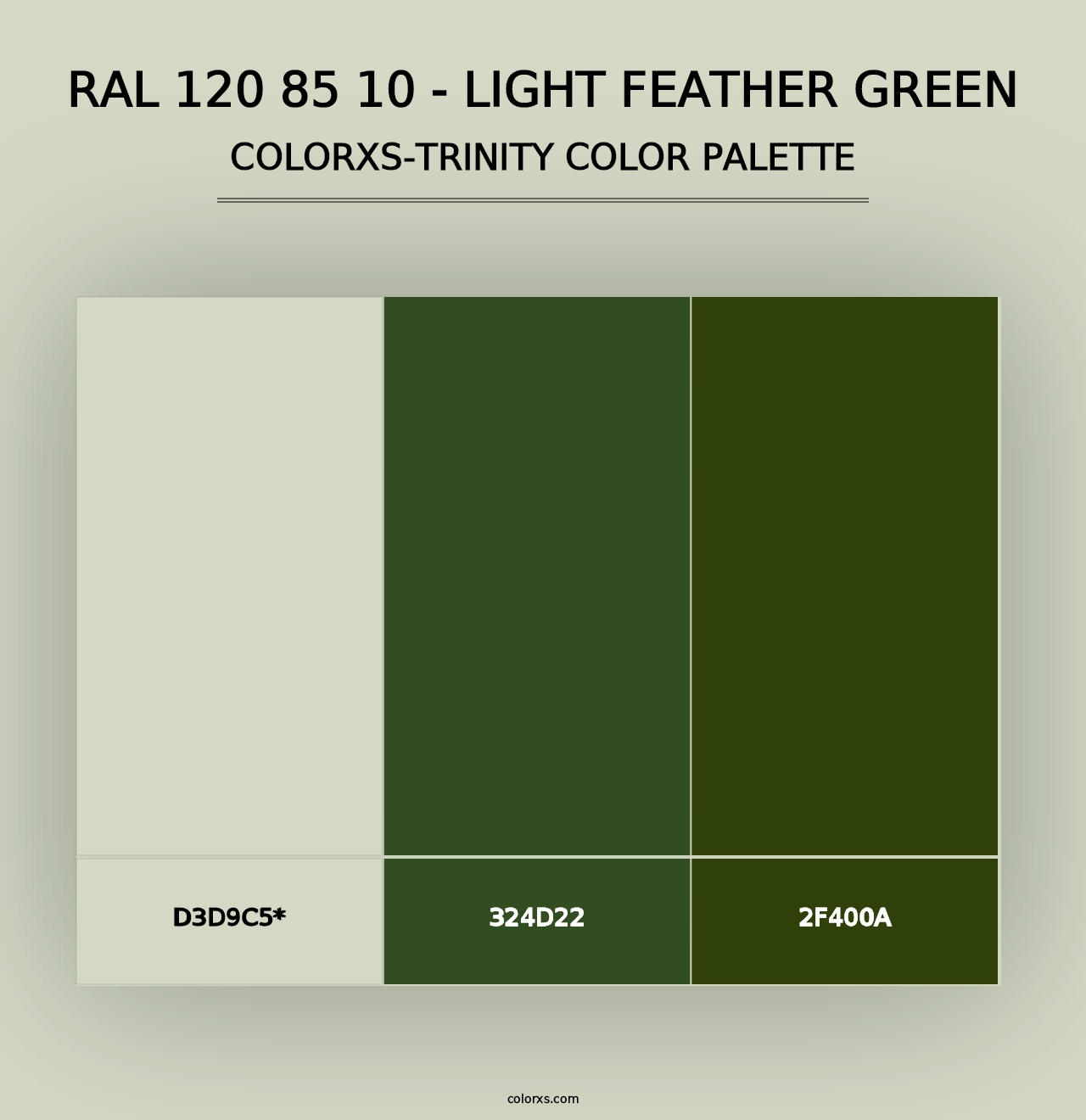 RAL 120 85 10 - Light Feather Green - Colorxs Trinity Palette