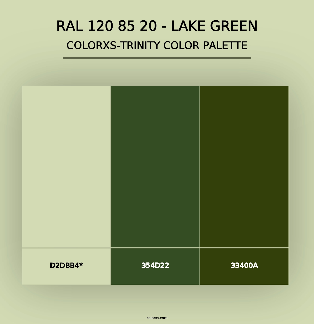 RAL 120 85 20 - Lake Green - Colorxs Trinity Palette