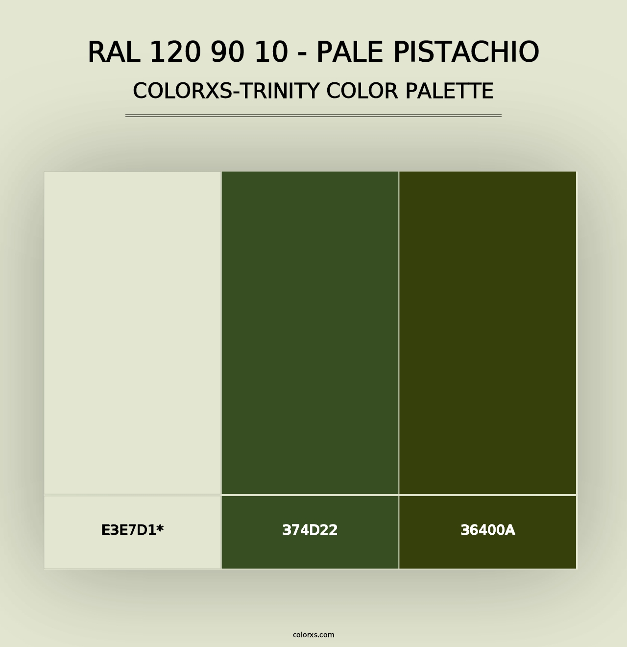 RAL 120 90 10 - Pale Pistachio - Colorxs Trinity Palette