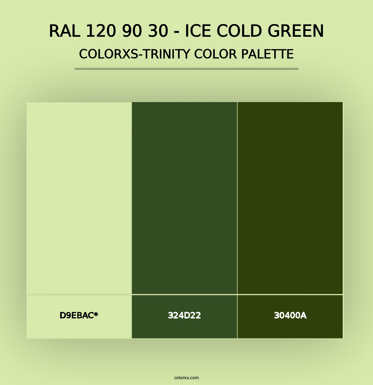 RAL 120 90 30 - Ice Cold Green - Colorxs Trinity Palette