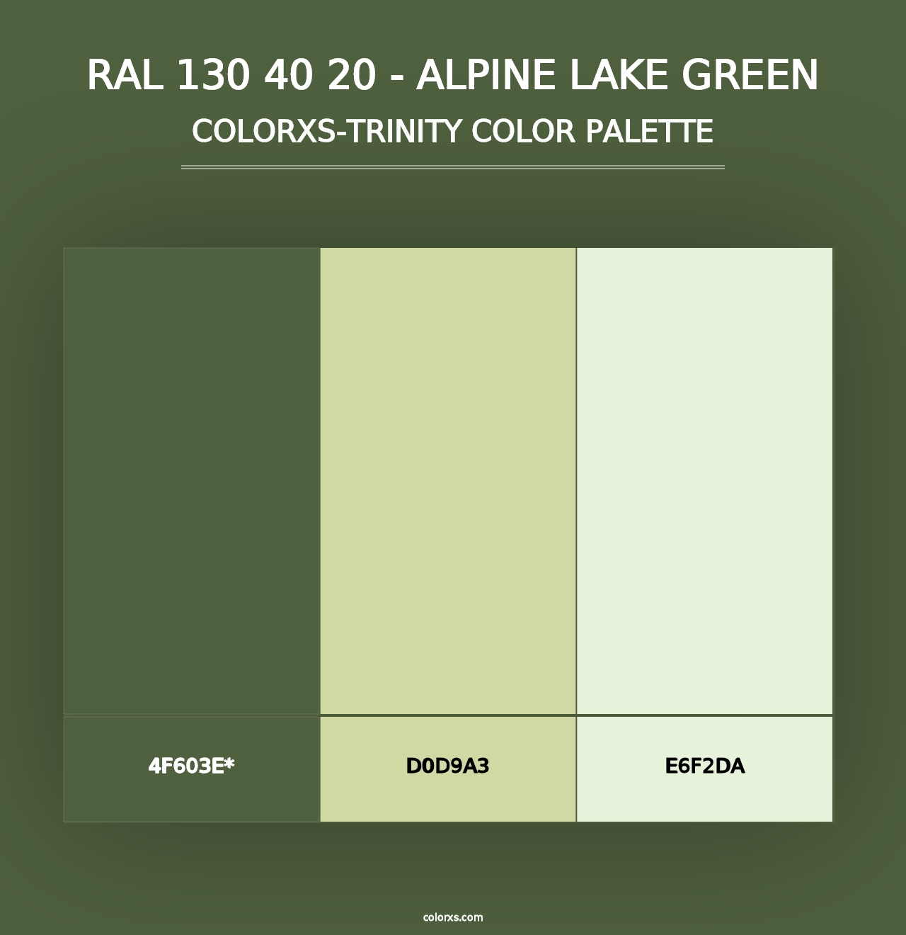 RAL 130 40 20 - Alpine Lake Green - Colorxs Trinity Palette