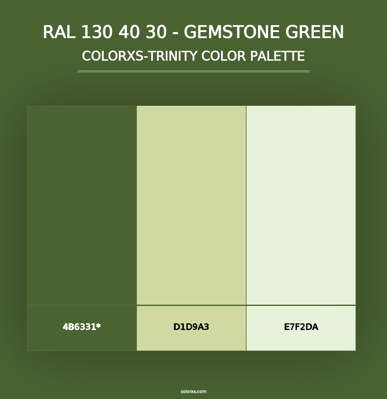 RAL 130 40 30 - Gemstone Green - Colorxs Trinity Palette