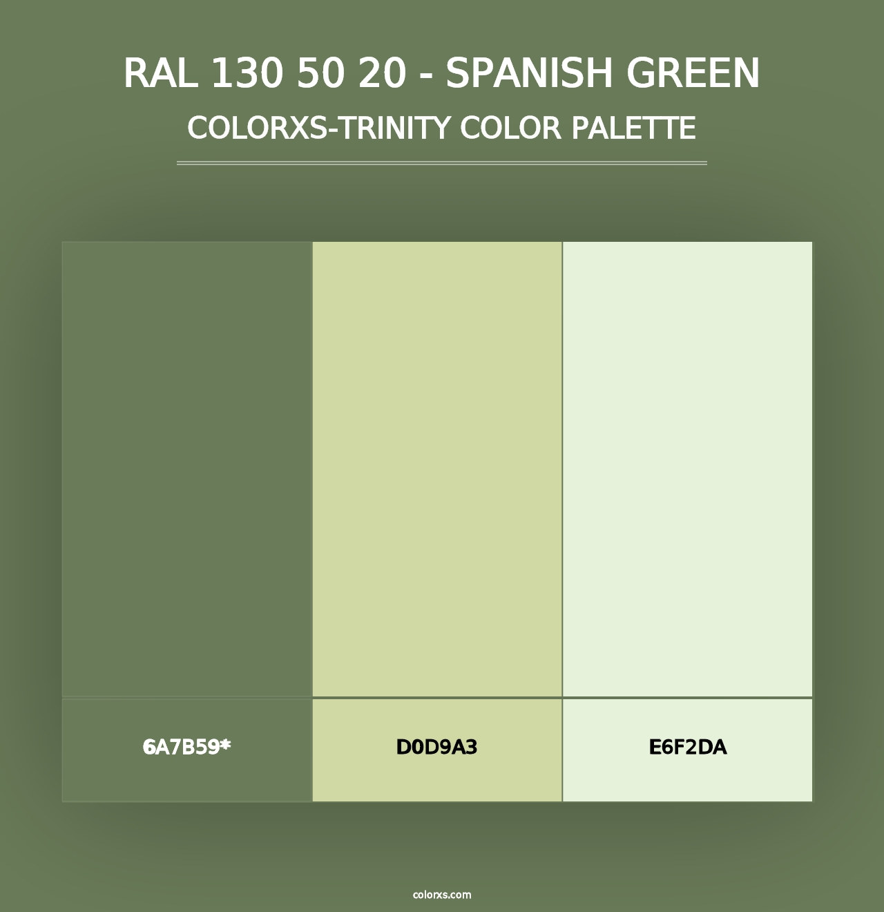 RAL 130 50 20 - Spanish Green - Colorxs Trinity Palette