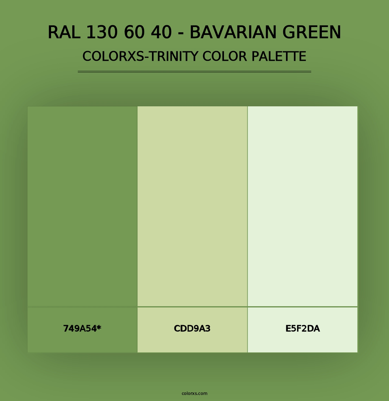 RAL 130 60 40 - Bavarian Green - Colorxs Trinity Palette