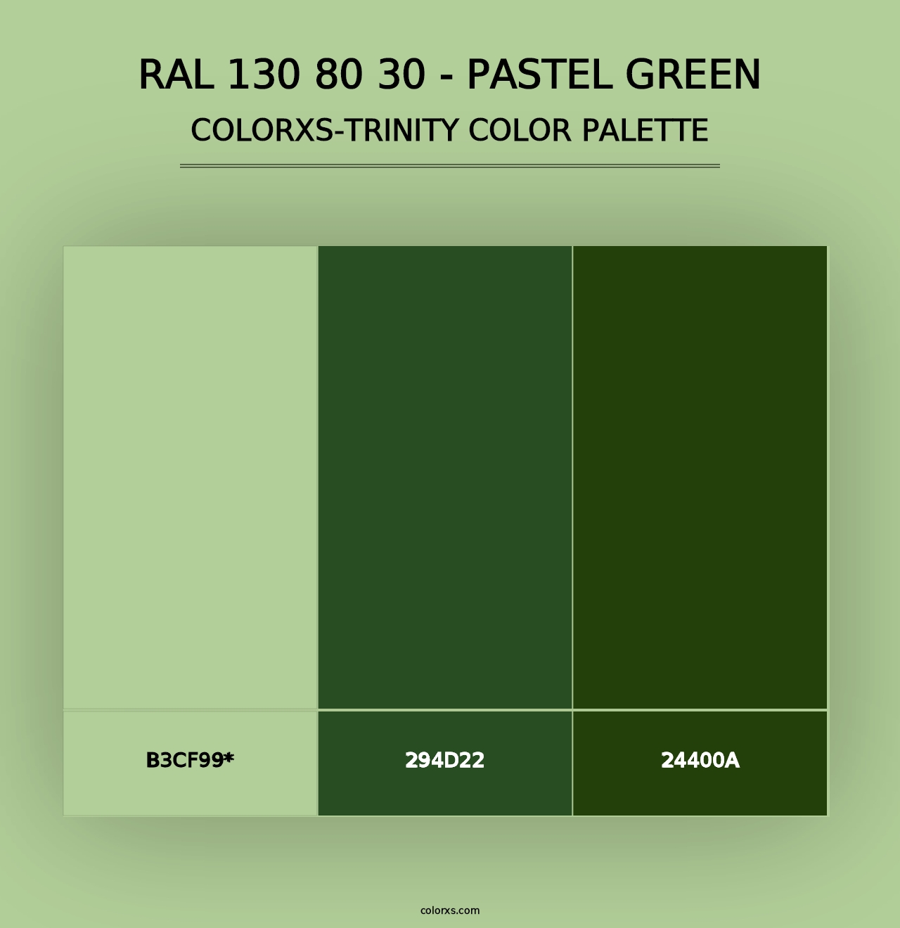 RAL 130 80 30 - Pastel Green - Colorxs Trinity Palette