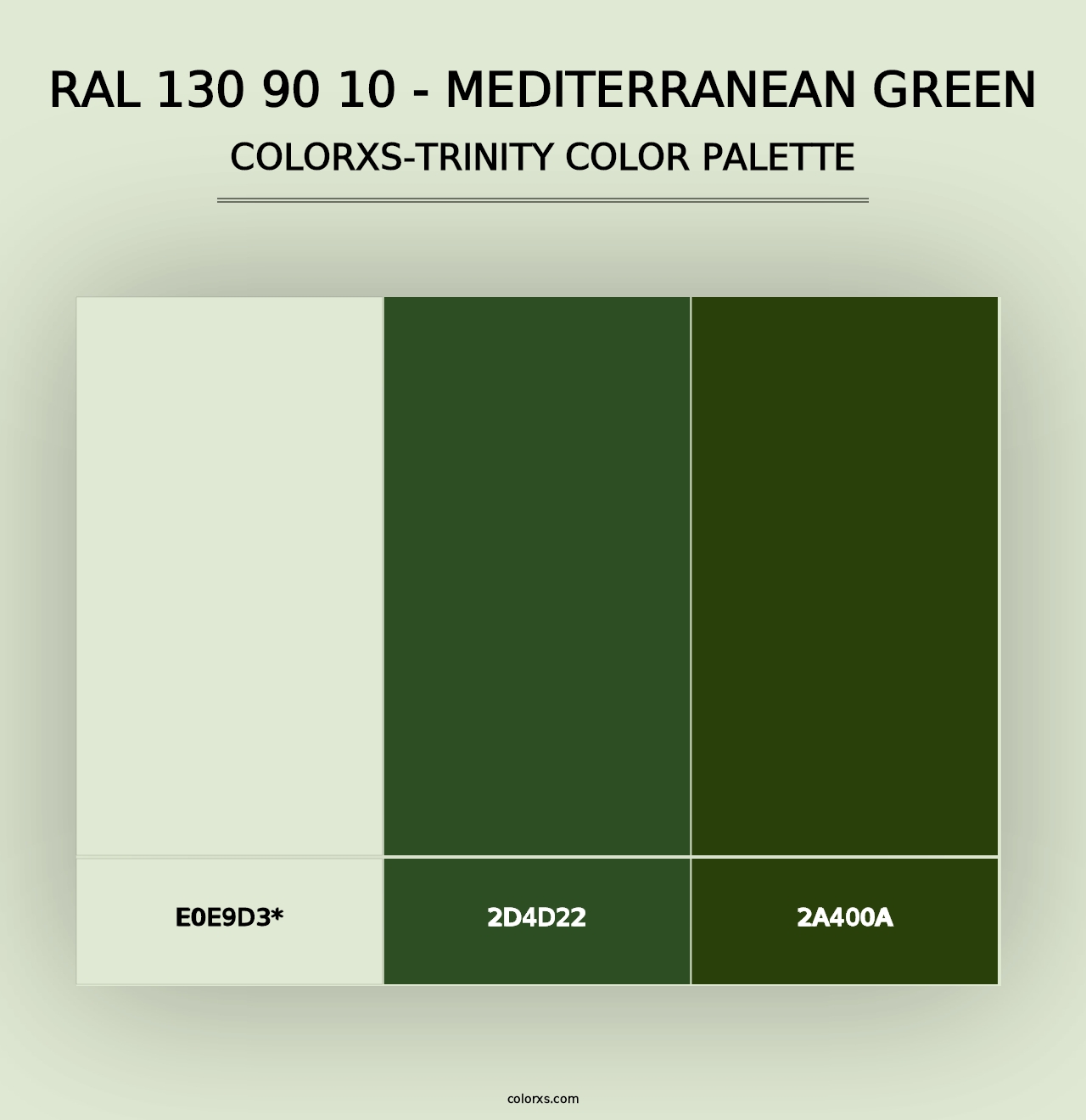 RAL 130 90 10 - Mediterranean Green - Colorxs Trinity Palette