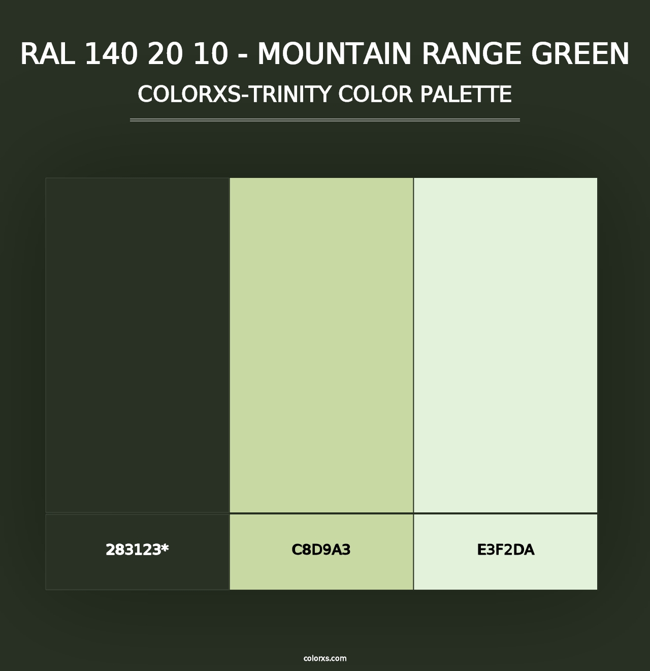 RAL 140 20 10 - Mountain Range Green - Colorxs Trinity Palette