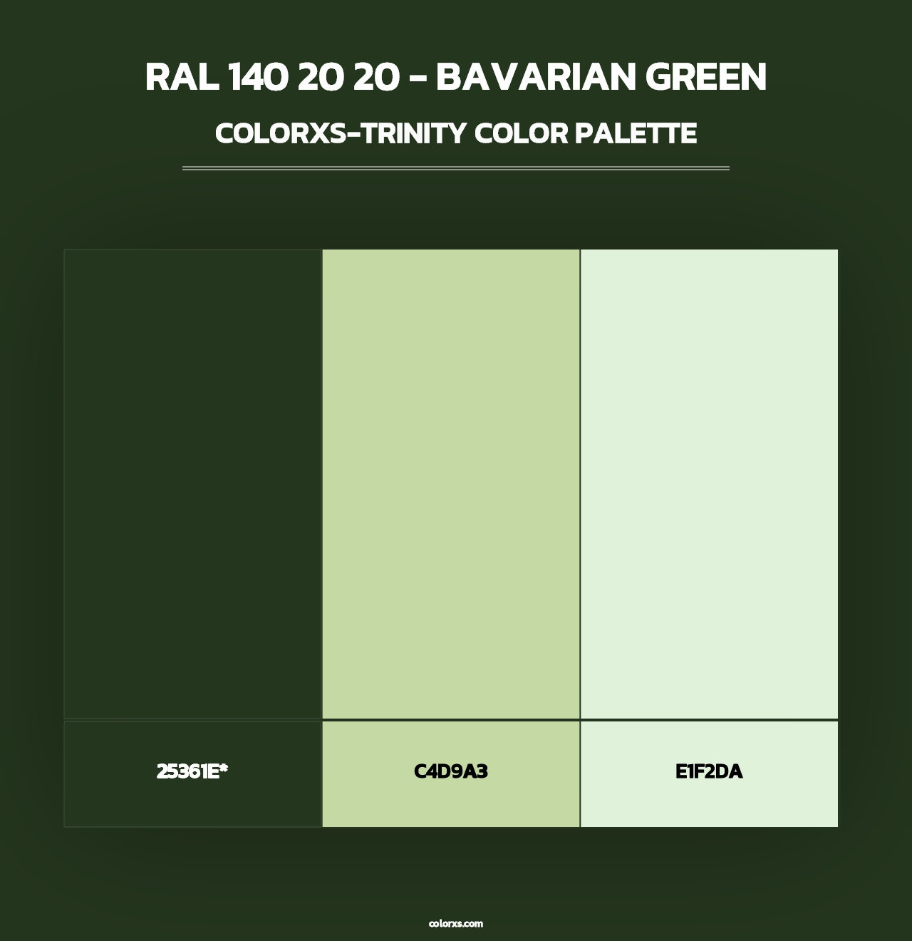 RAL 140 20 20 - Bavarian Green - Colorxs Trinity Palette