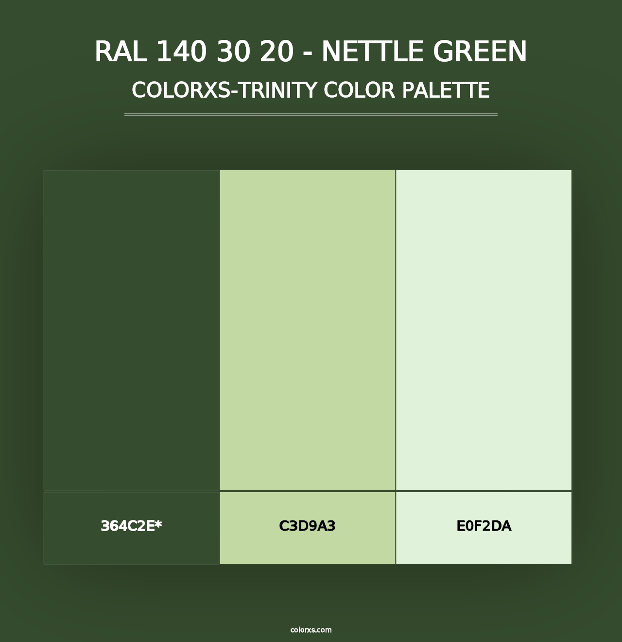 RAL 140 30 20 - Nettle Green - Colorxs Trinity Palette