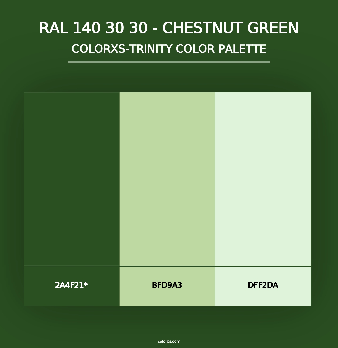 RAL 140 30 30 - Chestnut Green - Colorxs Trinity Palette