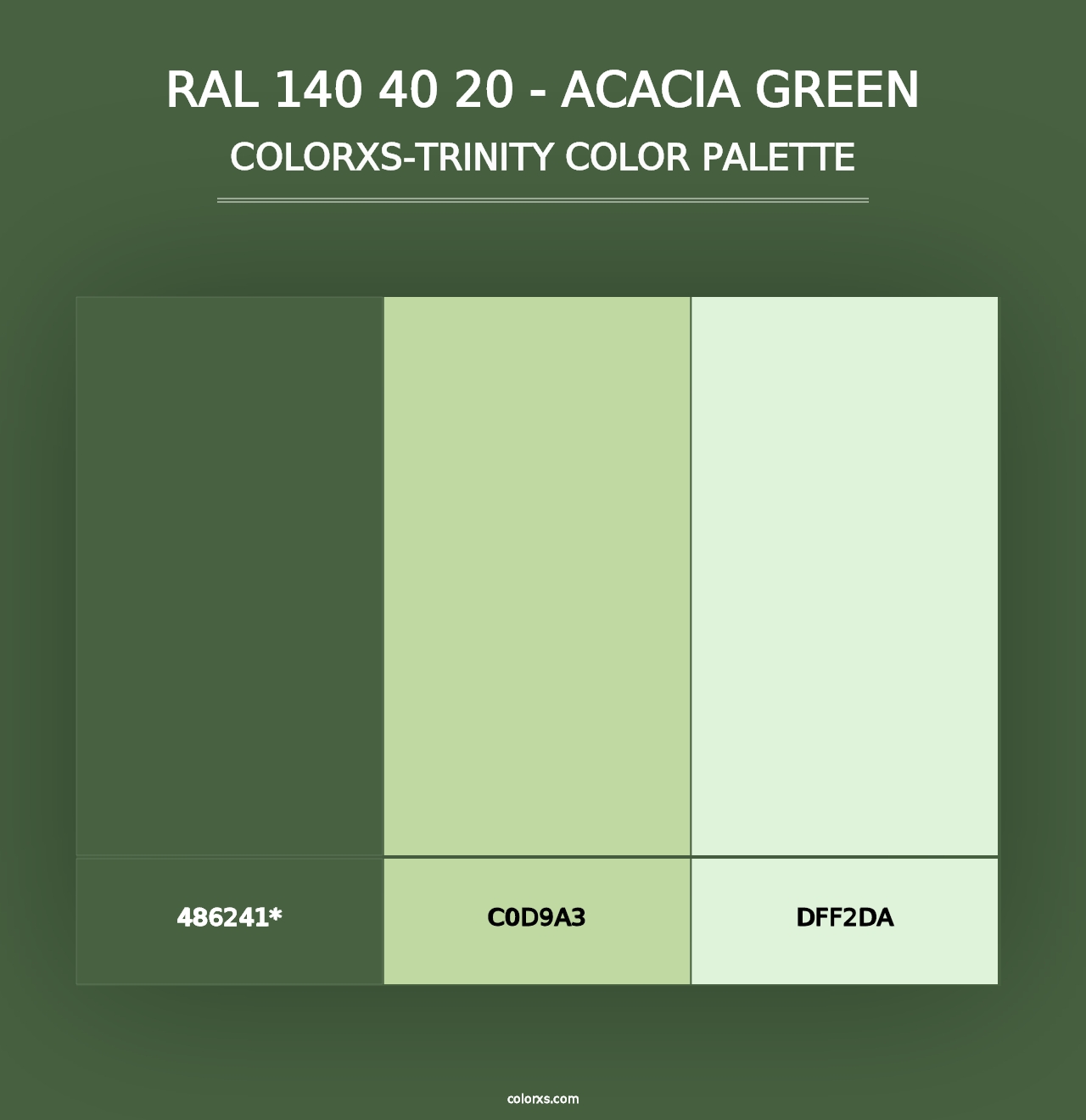 RAL 140 40 20 - Acacia Green - Colorxs Trinity Palette