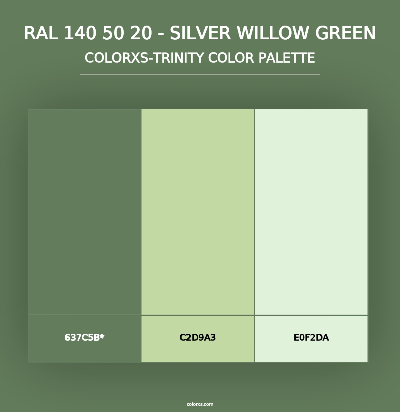 RAL 140 50 20 - Silver Willow Green - Colorxs Trinity Palette