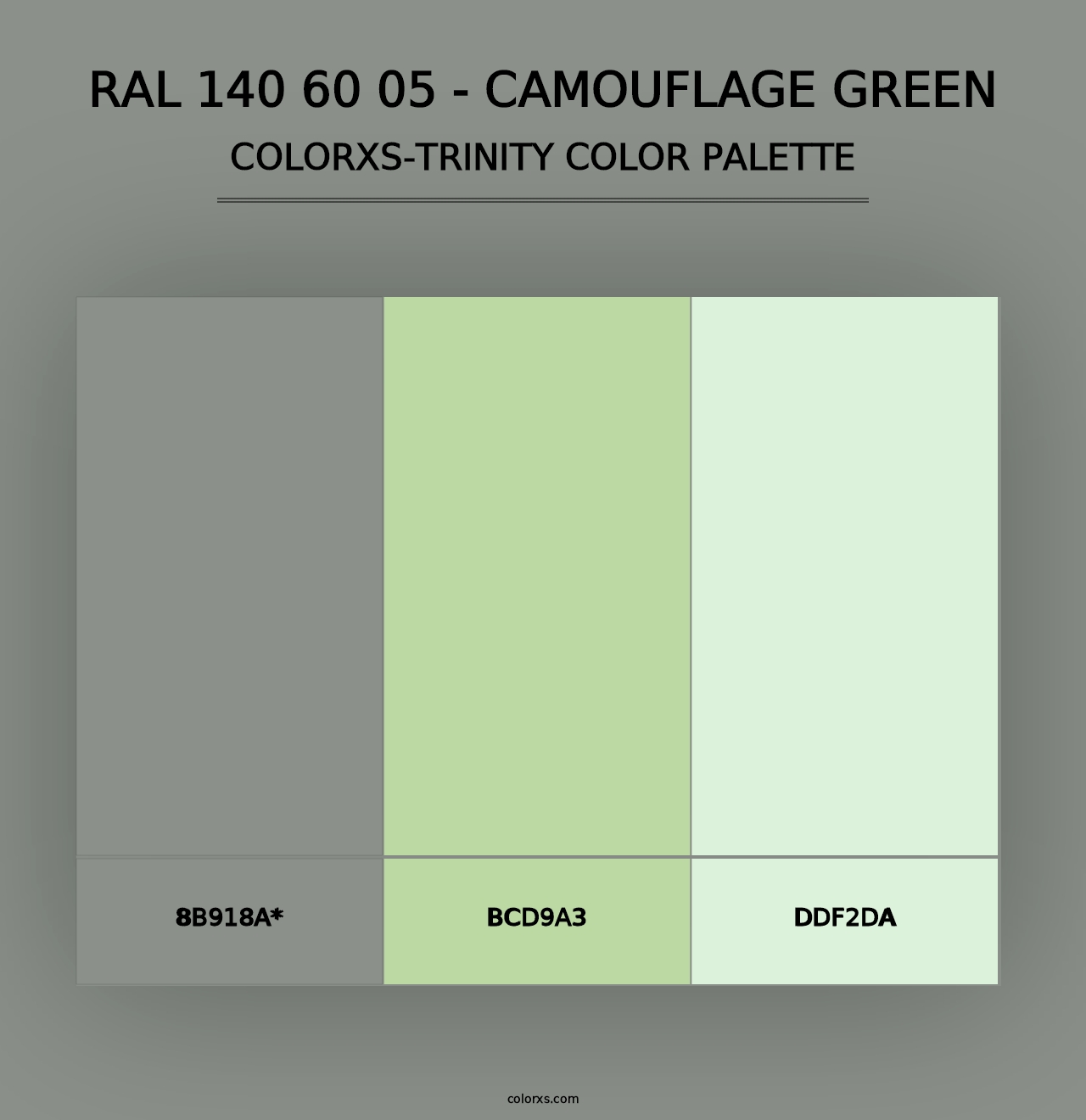 RAL 140 60 05 - Camouflage Green - Colorxs Trinity Palette