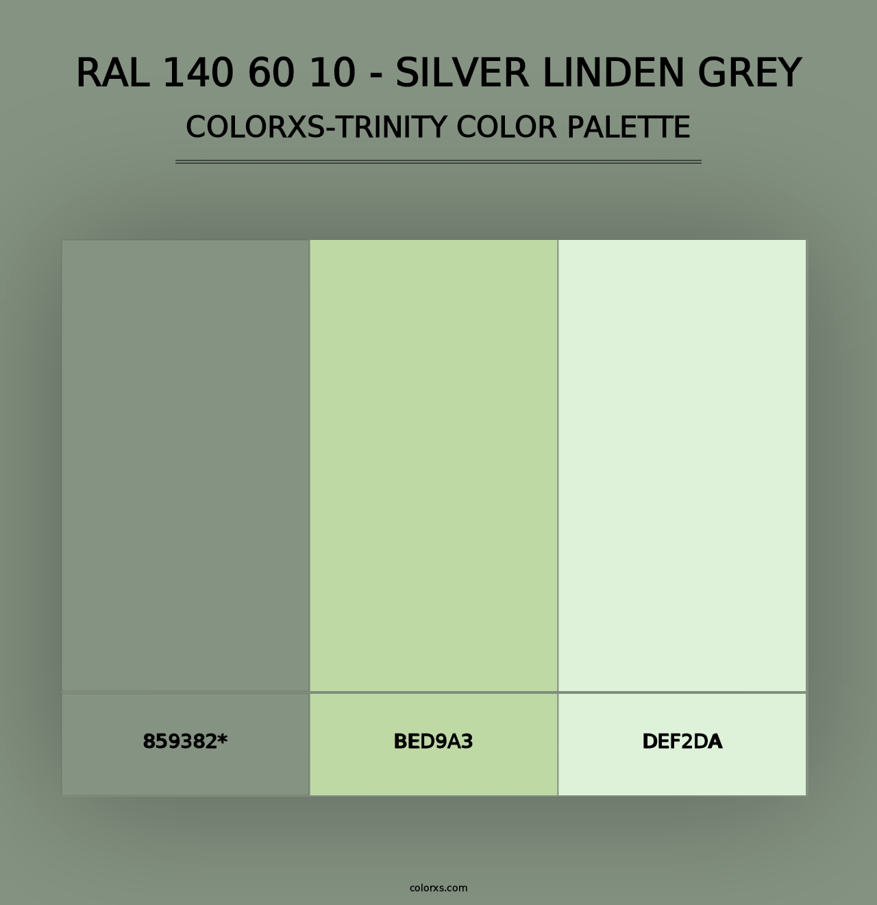 RAL 140 60 10 - Silver Linden Grey - Colorxs Trinity Palette