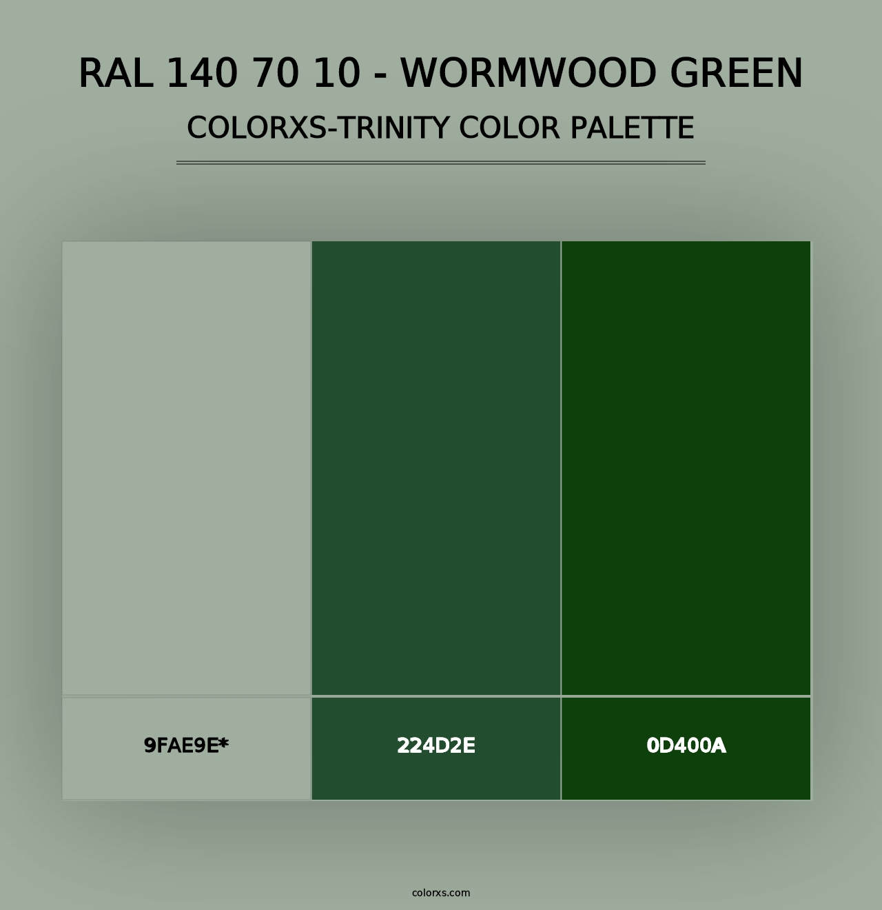 RAL 140 70 10 - Wormwood Green - Colorxs Trinity Palette