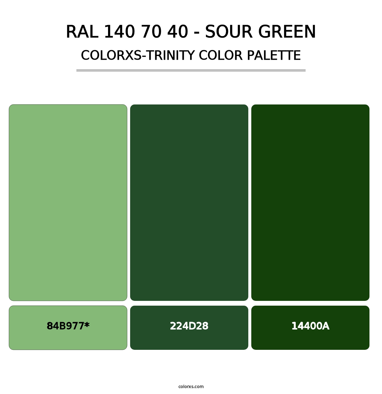 RAL 140 70 40 - Sour Green - Colorxs Trinity Palette