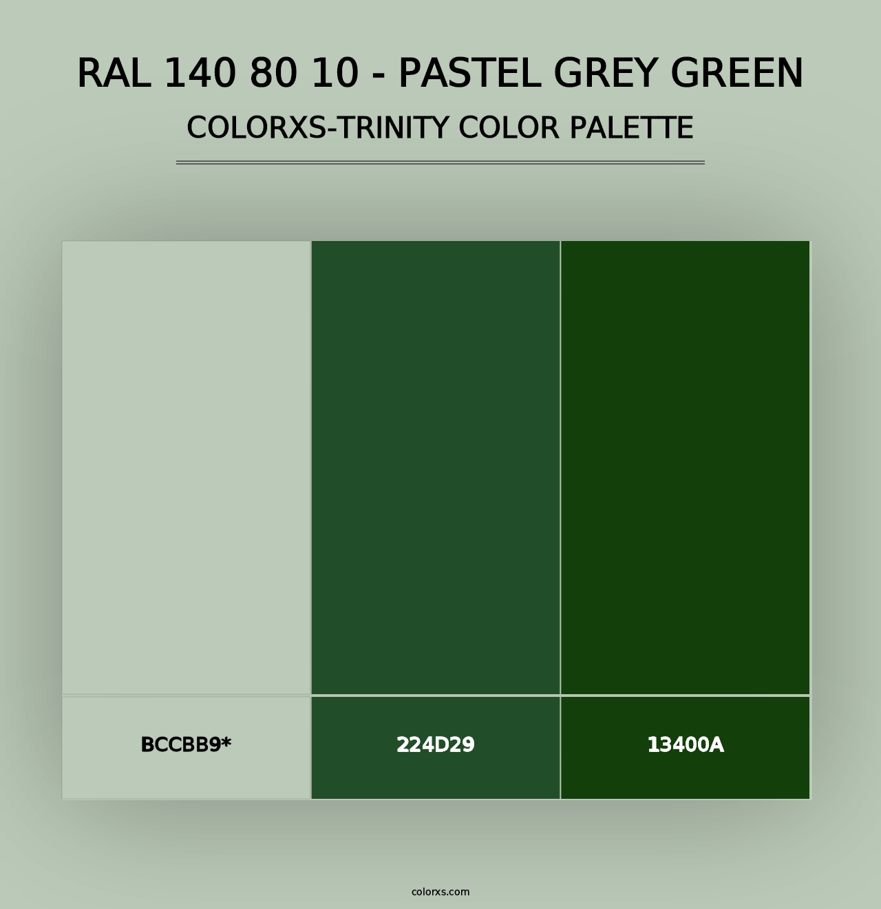 RAL 140 80 10 - Pastel Grey Green - Colorxs Trinity Palette