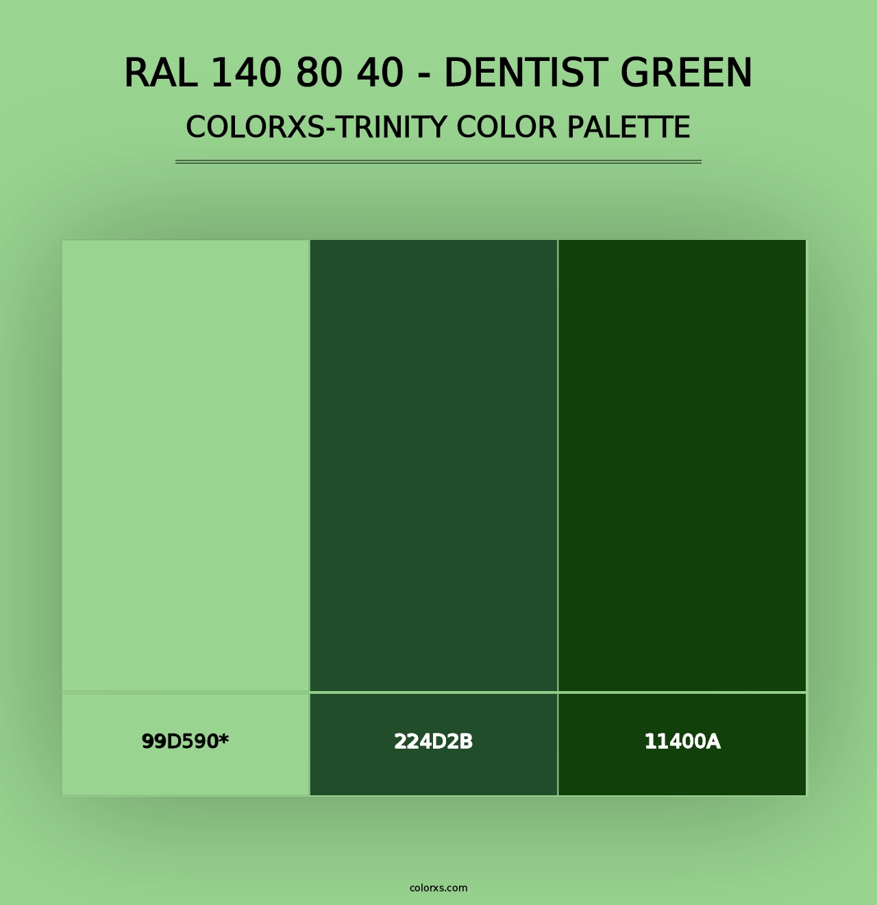 RAL 140 80 40 - Dentist Green - Colorxs Trinity Palette