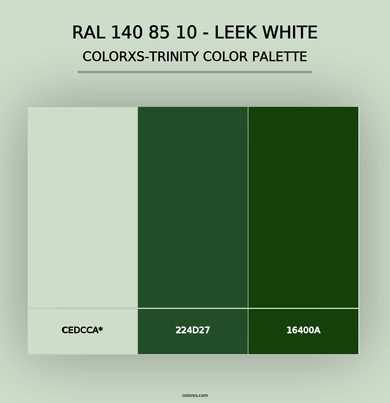 RAL 140 85 10 - Leek White - Colorxs Trinity Palette