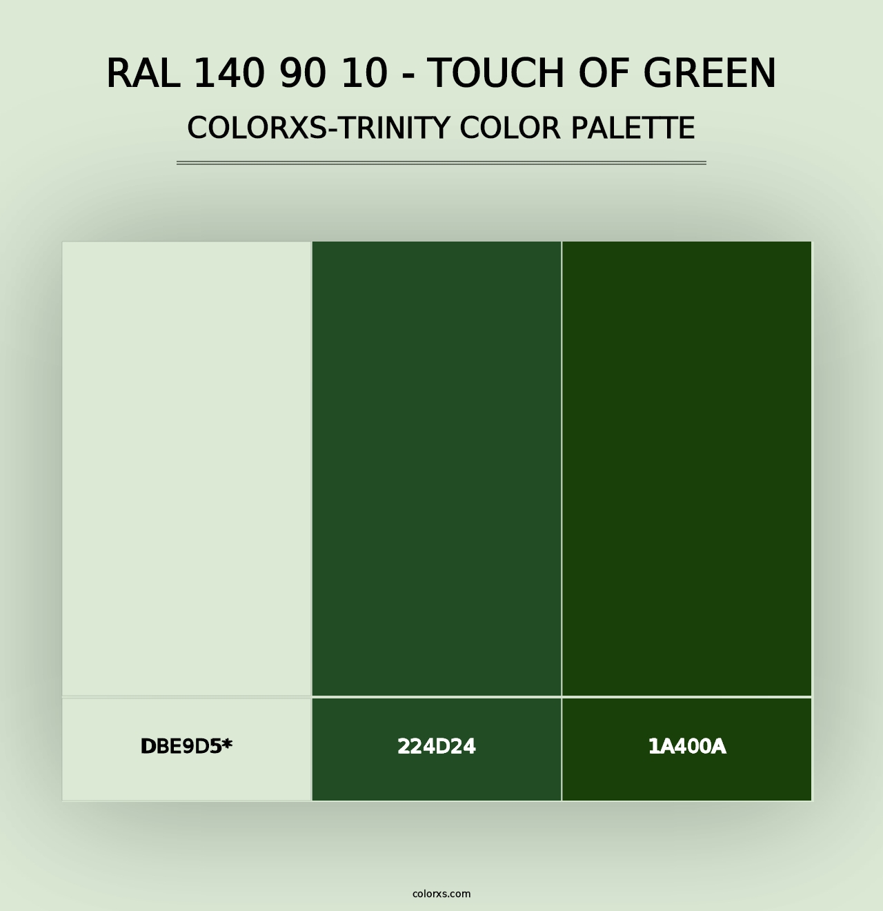 RAL 140 90 10 - Touch Of Green - Colorxs Trinity Palette