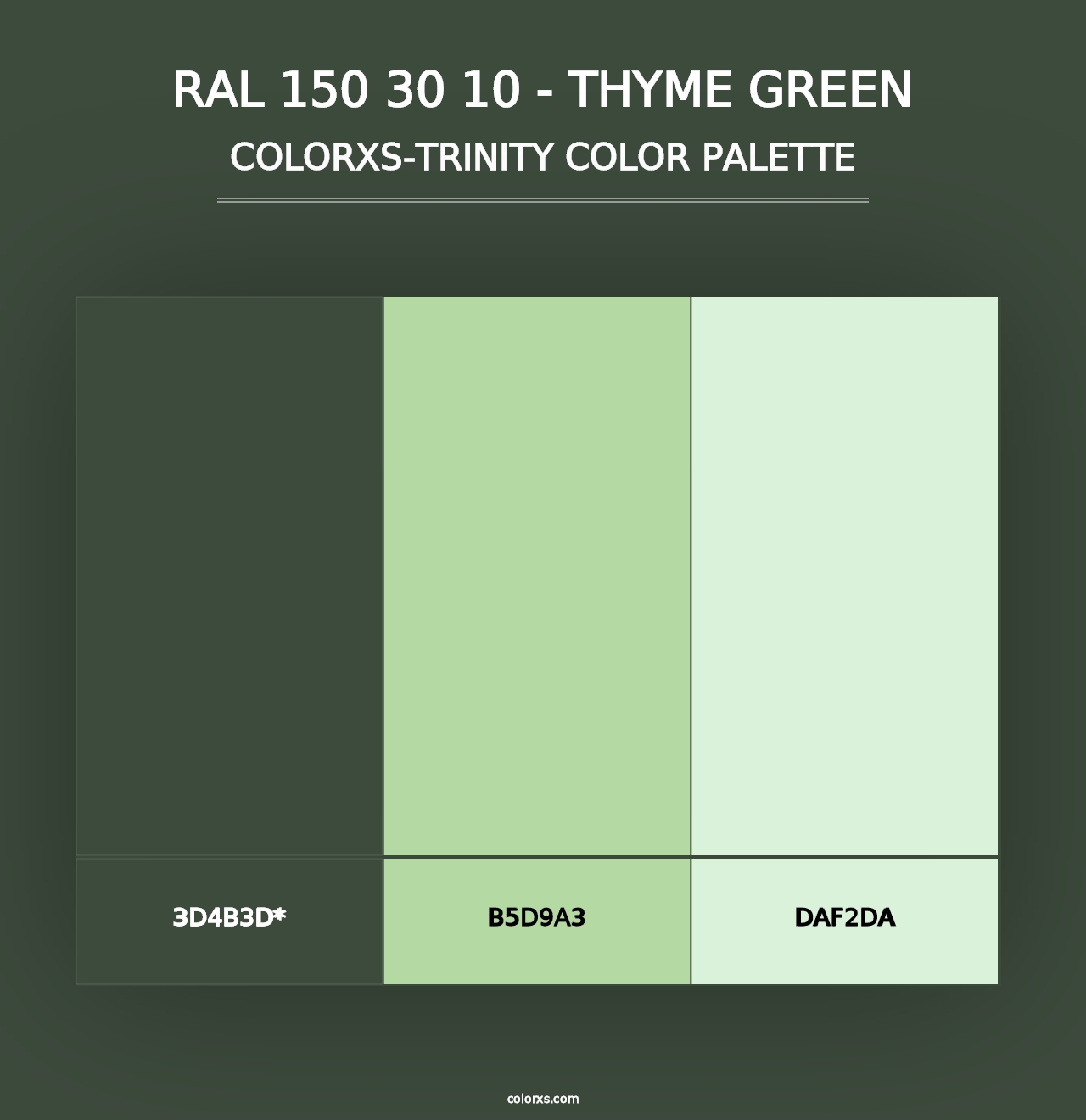 RAL 150 30 10 - Thyme Green - Colorxs Trinity Palette