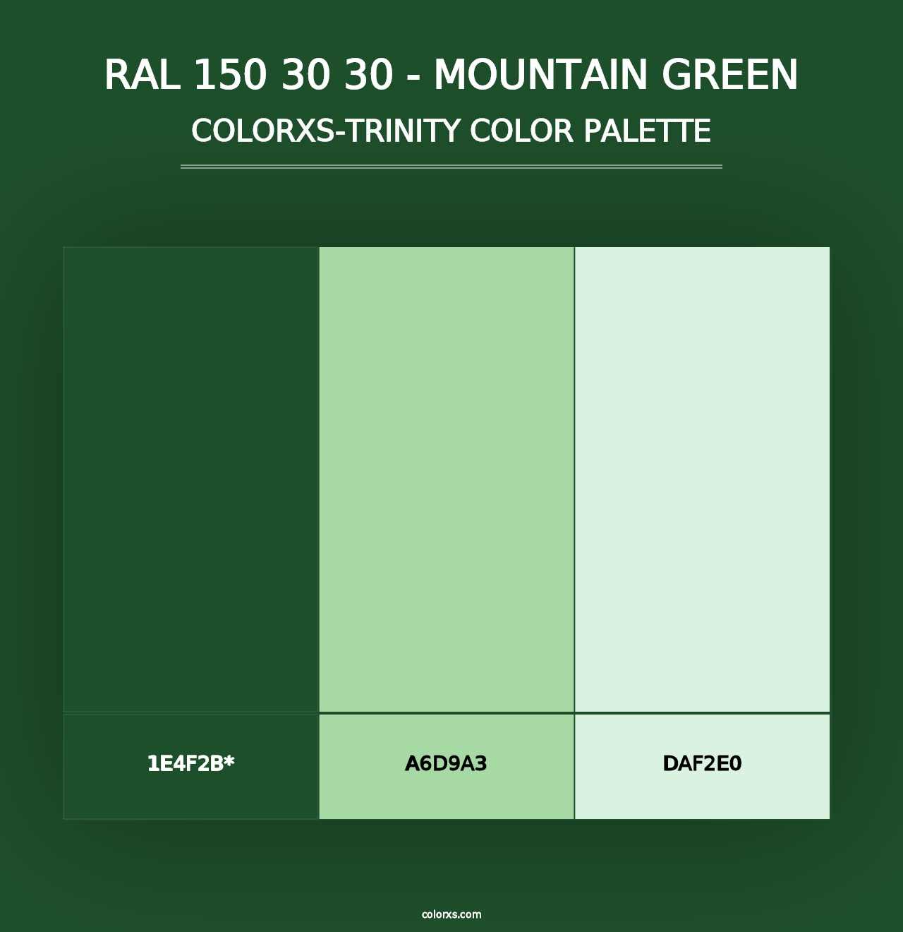 RAL 150 30 30 - Mountain Green - Colorxs Trinity Palette