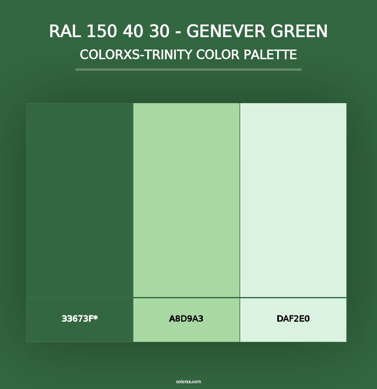 RAL 150 40 30 - Genever Green - Colorxs Trinity Palette