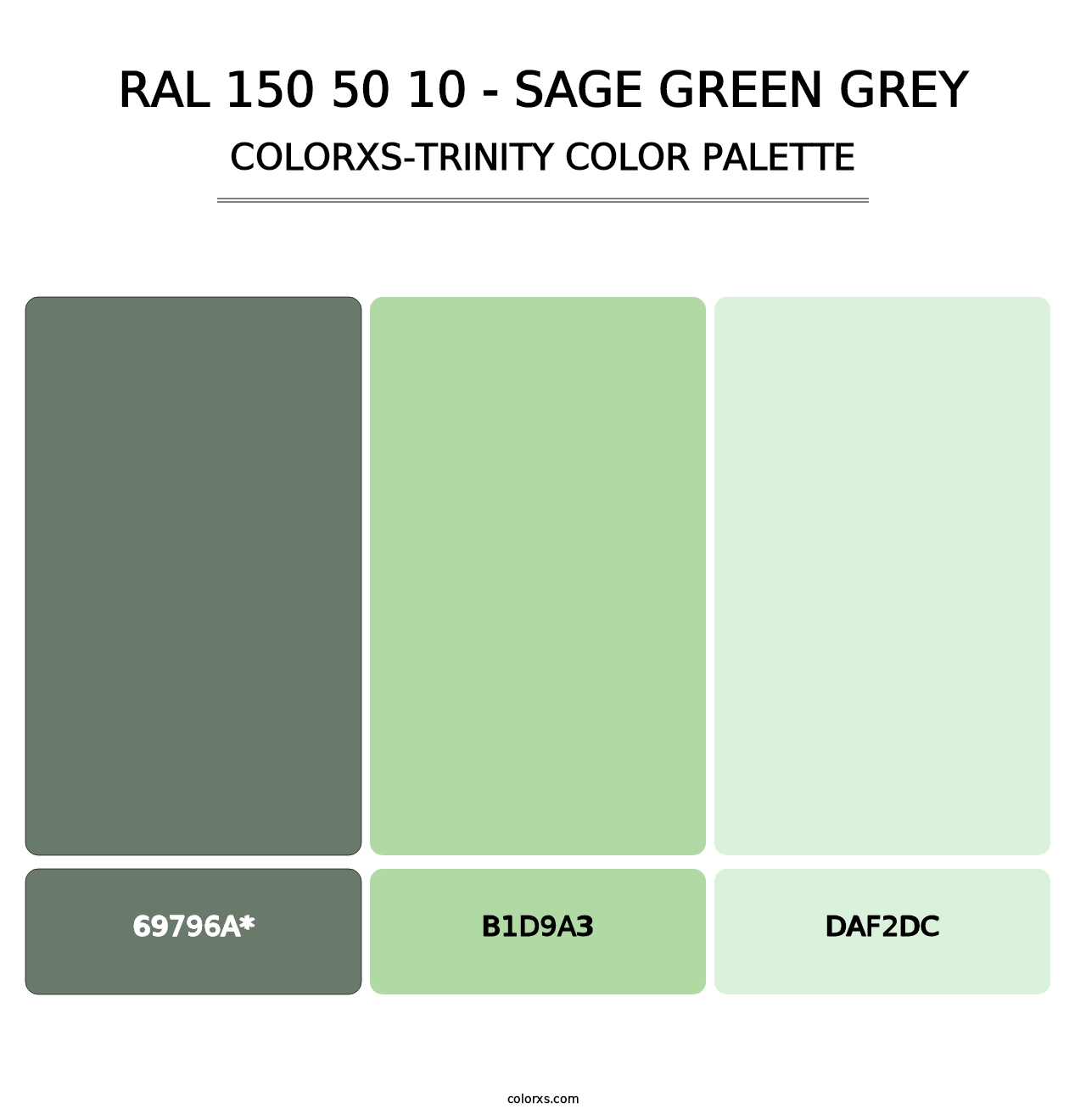 RAL 150 50 10 - Sage Green Grey - Colorxs Trinity Palette